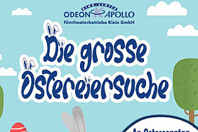 Am Ostersonntag und Ostermontag hoppelt der Osterhase für alle kleinen Kinobesucher durch das Odeon-Apollo-Kinocenter in Koblenz. 