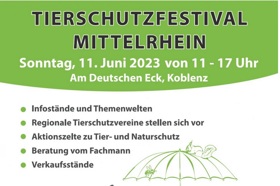 Am Sonntag findet von 11 bis 17 Uhr am Deuschen Eck das Tierschutzfestival Mittelrhein statt.