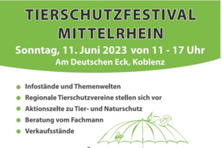 Am Sonntag findet von 11 bis 17 Uhr am Deuschen Eck das Tierschutzfestival Mittelrhein statt.