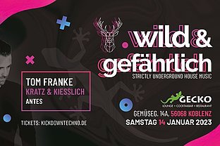  Am kommenden Samstag gibt es ab 23 Uhr feinsten Deep- & Tech House von Tom Franke, Kratz & Kiesslich und Antes auf die Ohren. 