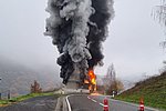 Vollbrand eines Linienbusses auf der K 25