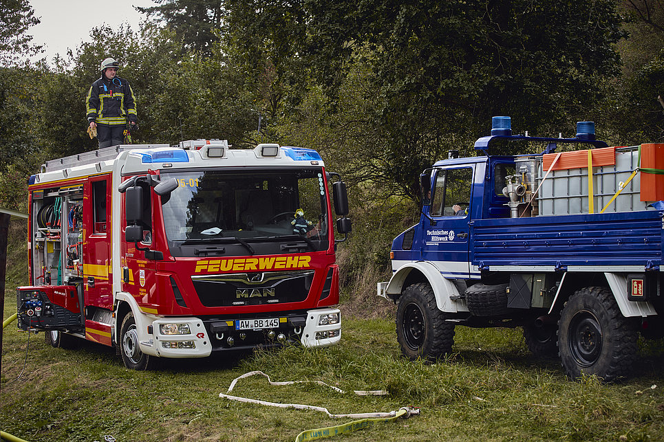 Erfolgreiche Großübung: Feuerwehren des Landkreises Ahrweiler bekämpfen fiktiven Waldbrand
