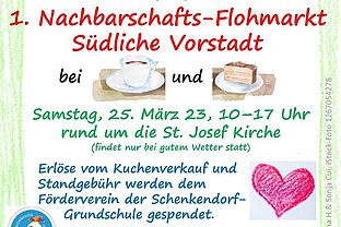Die Erlöse aus dem Kuchenverkauf und den Standgebühren werden dem Förderverein der Schenkendorf-Grundschule gespendet. 