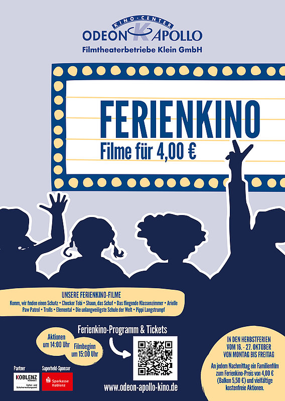 Der Eintritt kostet nur 4,00 Euro für alle kleinen und großen Filmfans.