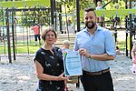 Cordula Simmons und OB Lennart Seifert