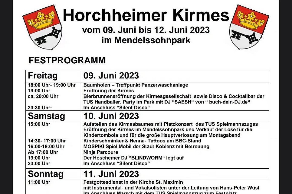 Am Freitag wird ganz tradtionell der Kirmesbaum abgeholt und am Samstag feierlich aufgestellt.