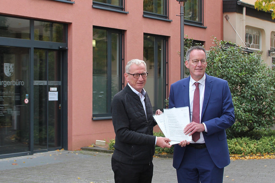 Bürgermeister Guido Orthen und Innenminister Michael Ebling