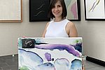 Erste Erinnerung: Xenia Graf zeigt abstrahierte Ultraschallbilder in Weißenthurm