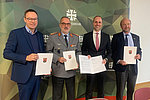 Minister Hoch, Dr. Diehm, Dr. Wilhelm, Prof. Förstermann