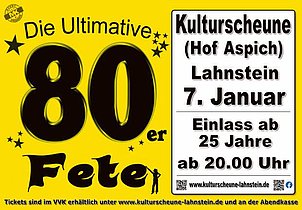 Tickets zur Party kann man sich im VVK direkt über die Website der Kulturscheune sichern oder auch ganz einfach an der Abendkasse. 
