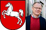 Wappen Niedersachsen und Stephan Weil (SPD)