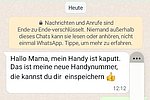 Betrugsversuch Whatsapp
